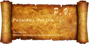 Peleskei Verita névjegykártya